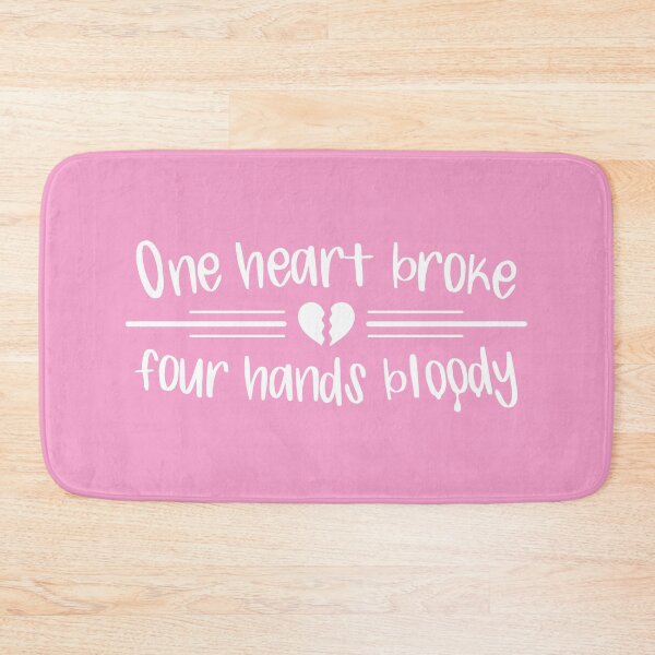 Item preview, One Heart Broke, Four Hands Bloody (Pink BG) designed and sold by FilipeFerreira.