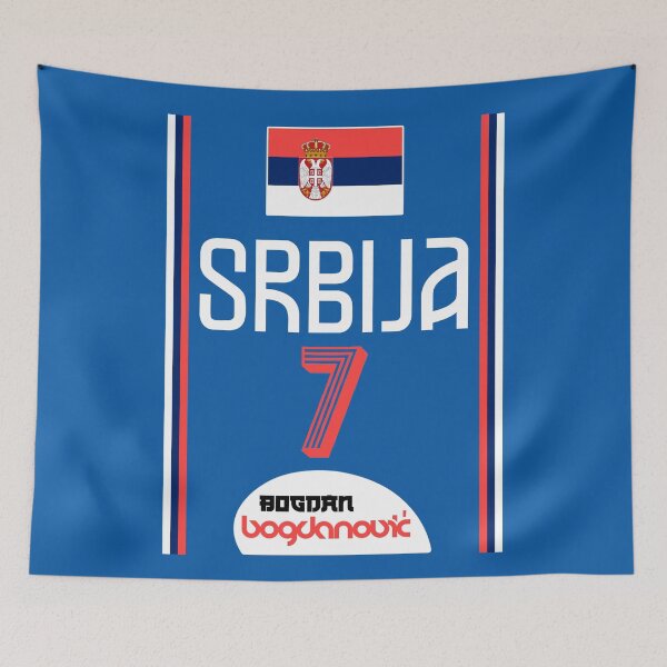 Item preview, Bogdan Bogdanovic Retro Serbia Euro Basketball Fan Art designed and sold by acquiesce13.