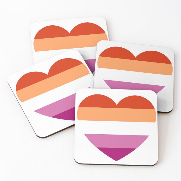 Item preview, Simple Lesbian Pride Heart Flag  designed and sold by JosTees96.
