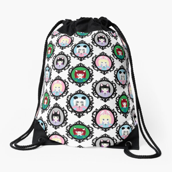 Kawaii Cosplay Girl - Bunny, Fox, Panda & Cat Drawstring Bag