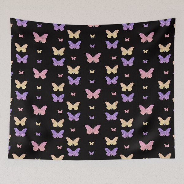 Item preview, Pink Purple Yellow Ombre Faux Glitter Butterflies designed and sold by Felicity-K.