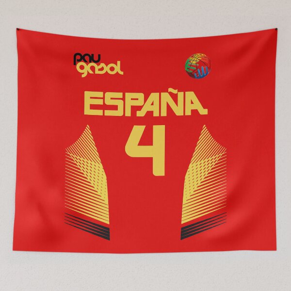 Item preview, Pau Gasol Retro Spain Euro National Basketball Fan Art designed and sold by acquiesce13.