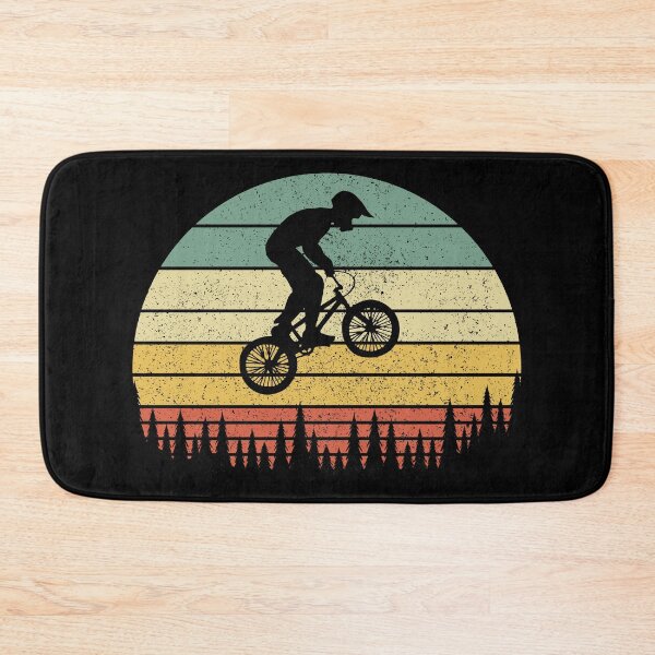 Item preview, BMX Bike Boy Jumping Over Trees at Sunset designed and sold by Labradoodlesetc.