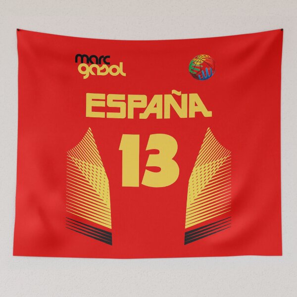 Item preview, Marc Gasol Retro Spain Euro National Basketball Fan Art designed and sold by acquiesce13.