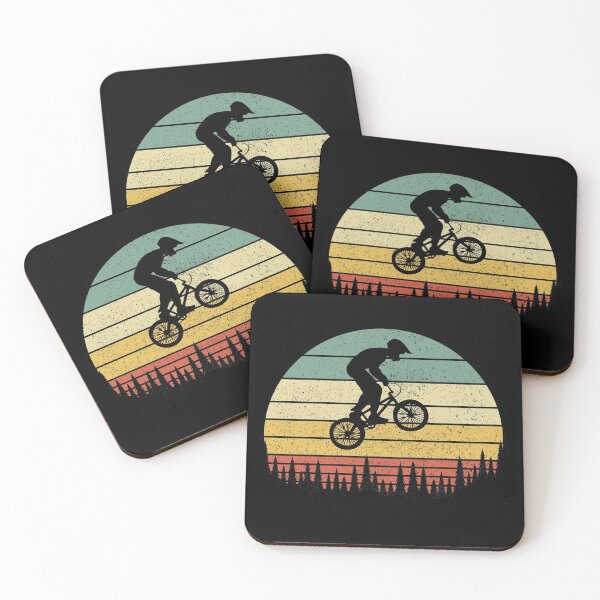 Item preview, BMX Bike Boy Jumping Over Trees at Sunset designed and sold by Labradoodlesetc.