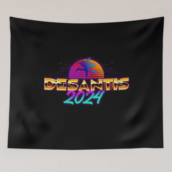 Item preview, Ron DeSantis for 2024 Presidential Election in Retro 80s Style - Black designed and sold by johnta17.