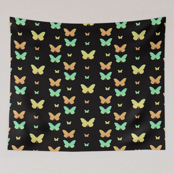 Item preview, Teal Orange Ombre Faux Glitter Butterflies designed and sold by Felicity-K.