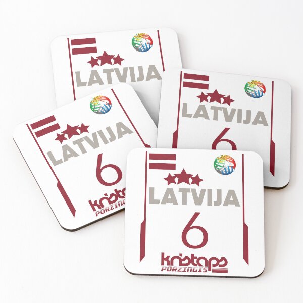 Item preview, Kristaps Porzingis Retro Latvia Euro Style Basketball Design designed and sold by acquiesce13.