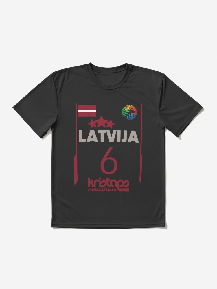 Kristaps Porzingis Latvija Euro Basketball Jersey Throwback 