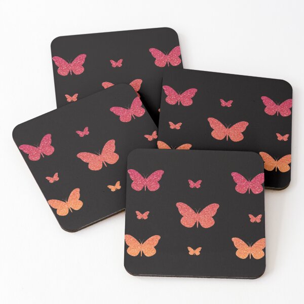 Item preview, Red Orange Ombre Faux Glitter Butterflies designed and sold by Felicity-K.