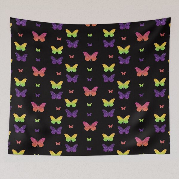 Item preview, Bright Rainbow Ombre Faux Glitter Butterflies designed and sold by Felicity-K.