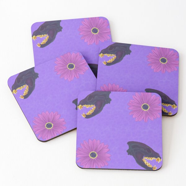 Item preview, Oil Spill Hyena Skull Floral Purple designed and sold by Ashley Gagnon.