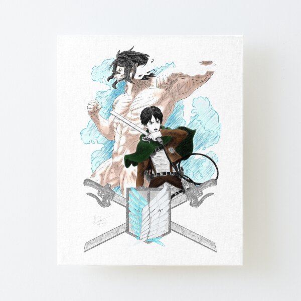 Attack on Titan-Eren Lámina montada de lienzo