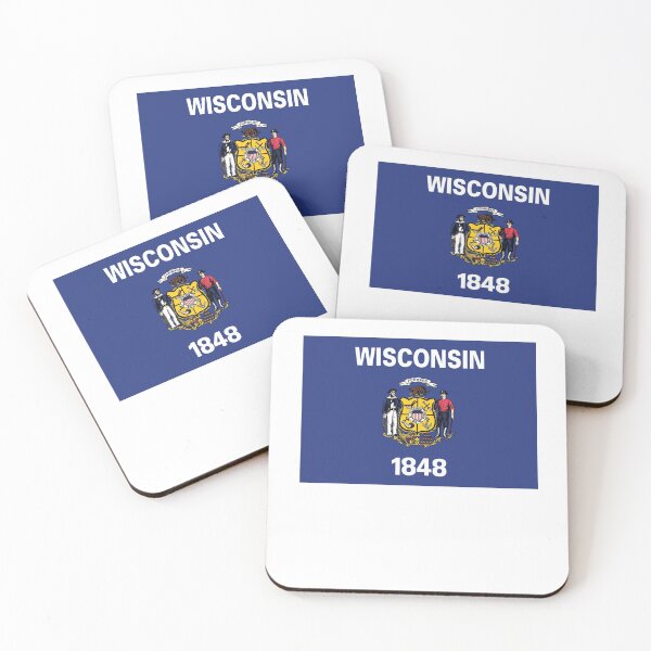 Item preview, US States Flag Wisconsin designed and sold by fungear.