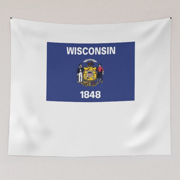 Item preview, US States Flag Wisconsin designed and sold by fungear.
