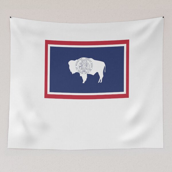Item preview, US States Flag Wyoming designed and sold by fungear.