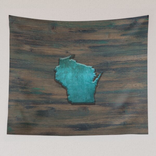 Item preview, Wisconsin Shape Teal designed and sold by Jared Davies.