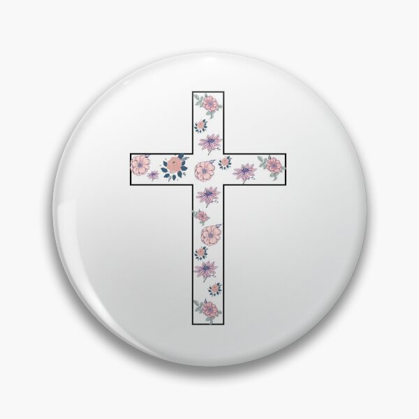 Item preview, floral cross designed and sold by peachyasho.