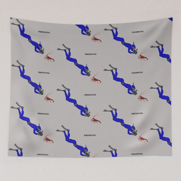 Item preview, Freediving Diver Photographing a Spiny Lobster Underwater designed and sold by urmaddad.