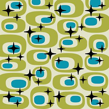 Artwork thumbnail, Mid Century Modern Atomic Sparkles 722 by tonymagnerart