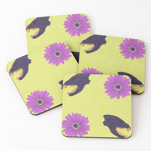 Item preview, Oil Spill Hyena Skull Floral Yellow designed and sold by Ashley Gagnon.