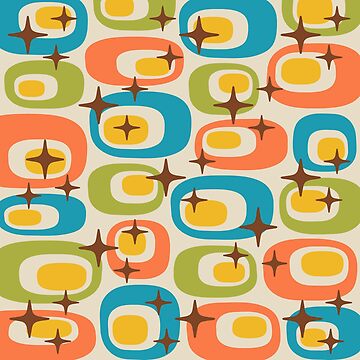 Artwork thumbnail, Mid Century Modern Atomic Sparkles 726 by tonymagnerart