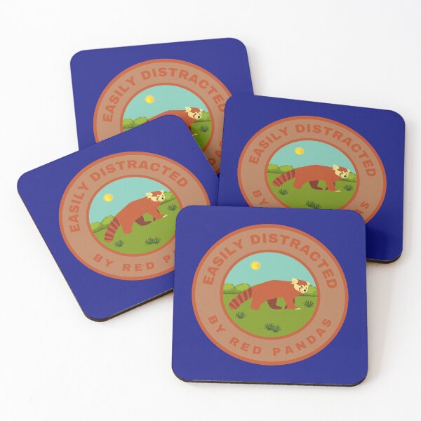 Item preview, Easily distracted by Red Pandas designed and sold by fev-rocks.