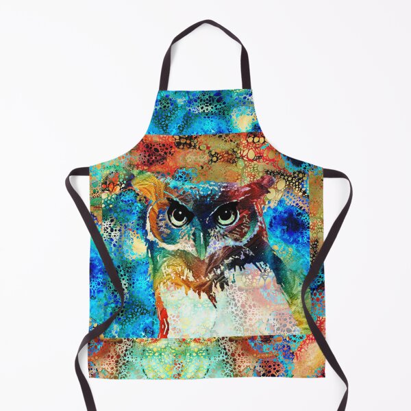 Item preview, Bright Colorful Owl Art by Abstract Artist Sharon Cummings designed and sold by Sharon Cummings Art.