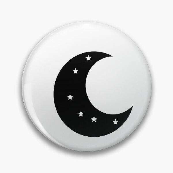 Item preview, Black Crescent Moon w/White Stars designed and sold by ShaunSandhu.