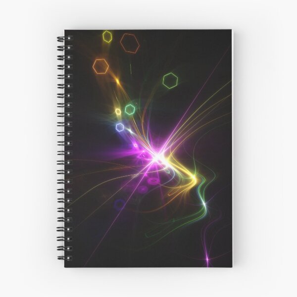Item preview, Beautiful Abstract Pattern Of Colored Smooth Lines On A Black Background designed and sold by tatkhagata.