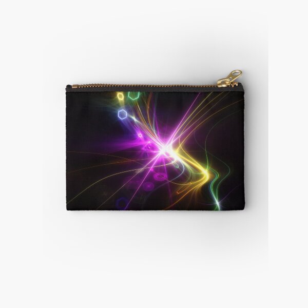Item preview, Beautiful Abstract Pattern Of Colored Smooth Lines On A Black Background designed and sold by tatkhagata.