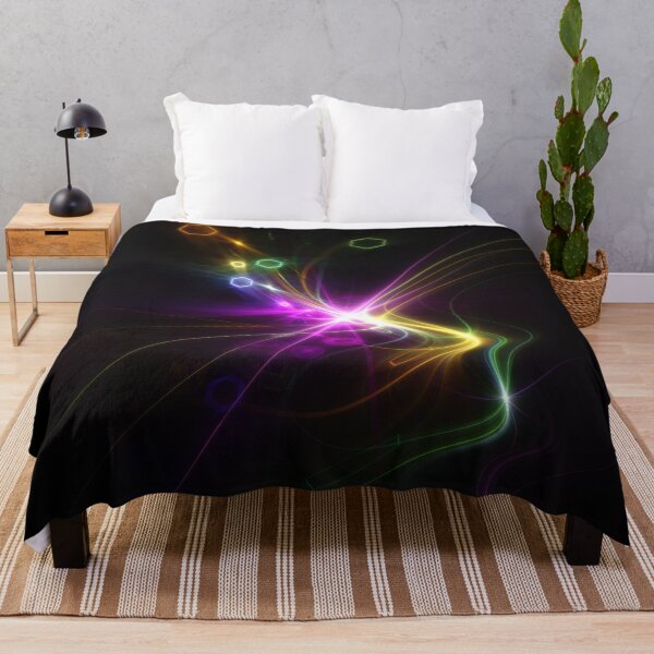 Item preview, Beautiful Abstract Pattern Of Colored Smooth Lines On A Black Background designed and sold by tatkhagata.