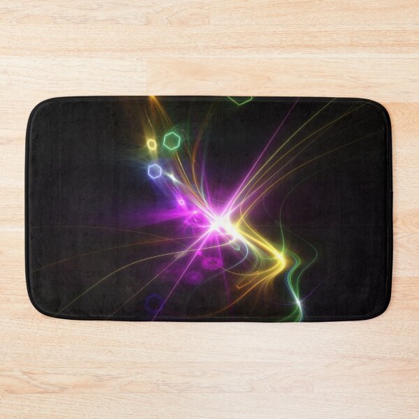 Item preview, Beautiful Abstract Pattern Of Colored Smooth Lines On A Black Background designed and sold by tatkhagata.