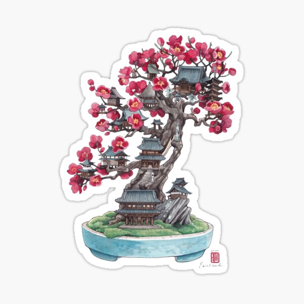 Bonsai Plum Sticker
