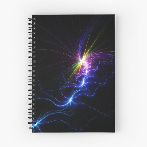 Item preview, Beautiful Abstract Pattern Of Colored Smooth Lines On A Black Background designed and sold by tatkhagata.