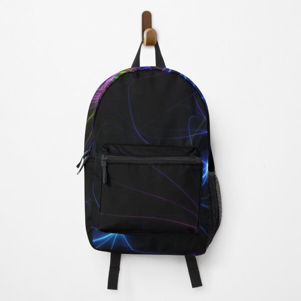 Item preview, Beautiful Abstract Pattern Of Colored Smooth Lines On A Black Background designed and sold by tatkhagata.