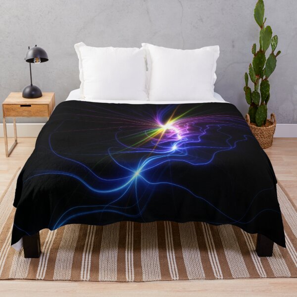 Item preview, Beautiful Abstract Pattern Of Colored Smooth Lines On A Black Background designed and sold by tatkhagata.
