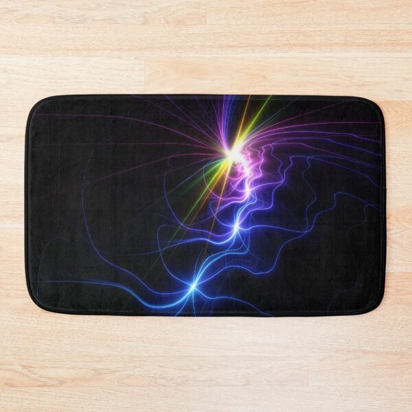 Item preview, Beautiful Abstract Pattern Of Colored Smooth Lines On A Black Background designed and sold by tatkhagata.