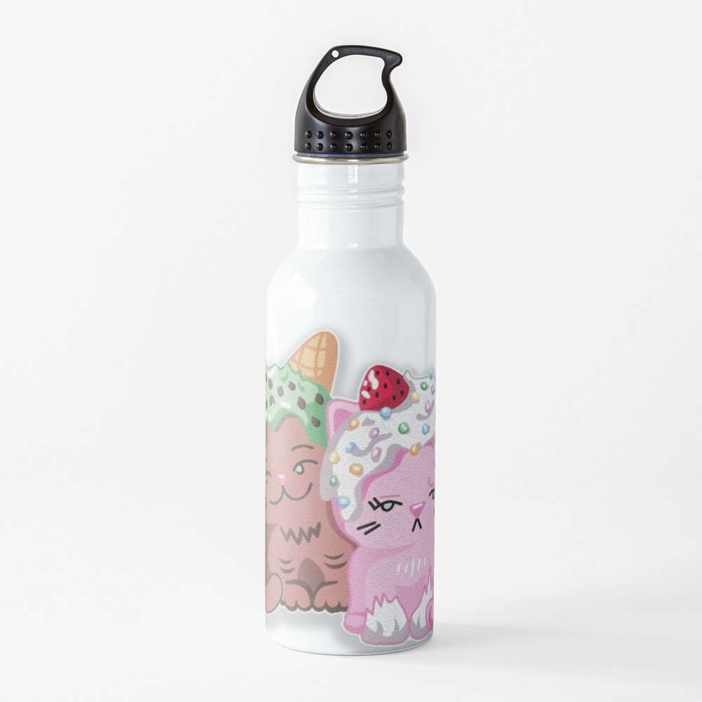 Moriah elizabeth cute ice cream cats Water Bottle