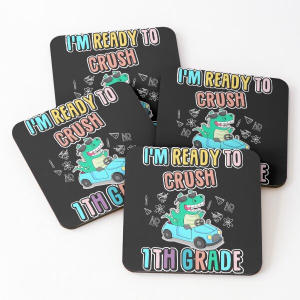 Item preview, I'm ready to crush 1th Grade T-Shirt dino driving car Kids  designed and sold by QUEEN-WIVER.