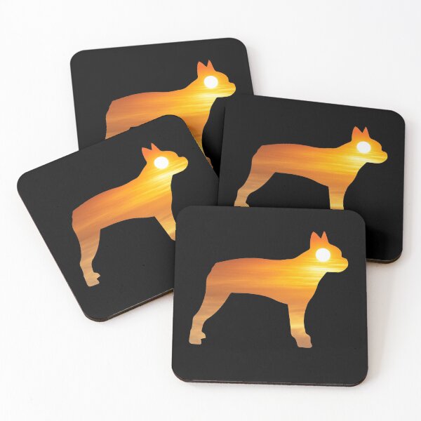 Item preview, Boston Terrier Dog Silhouette Sunrise designed and sold by alaechamlal.