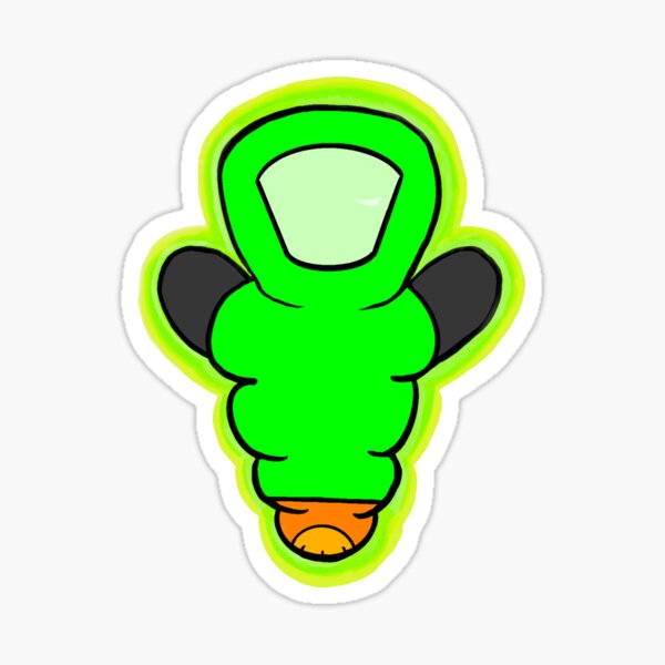 Kenny the HazWorm - Green Sticker