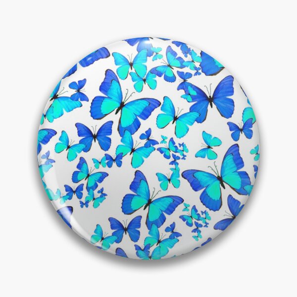 Item preview,  BLUE BUTTERFLY PATTERNS  ABSTRACT  WHITE ART designed and sold by sharlesart.