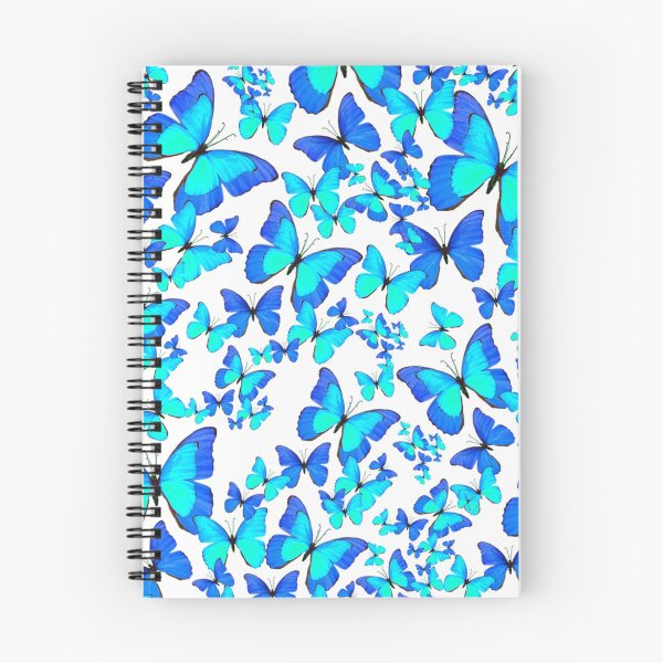 Item preview,  BLUE BUTTERFLY PATTERNS  ABSTRACT  WHITE ART designed and sold by sharlesart.