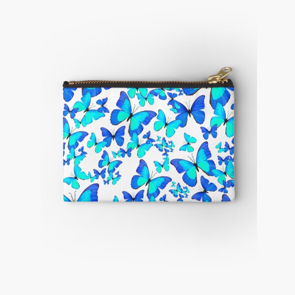 Item preview,  BLUE BUTTERFLY PATTERNS  ABSTRACT  WHITE ART designed and sold by sharlesart.