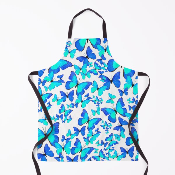 Item preview,  BLUE BUTTERFLY PATTERNS  ABSTRACT  WHITE ART designed and sold by sharlesart.