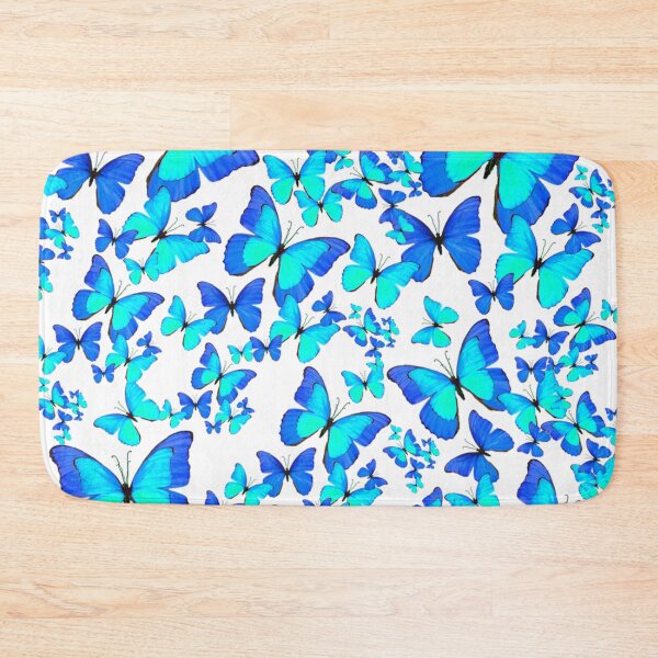Item preview,  BLUE BUTTERFLY PATTERNS  ABSTRACT  WHITE ART designed and sold by sharlesart.
