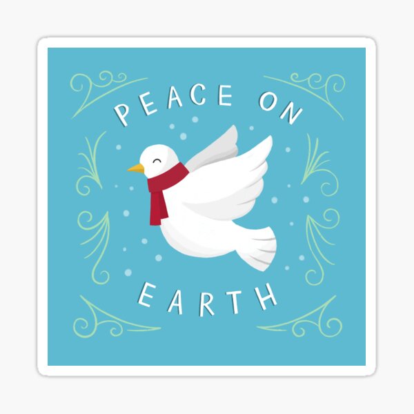 Peace On Earth Dove Sticker