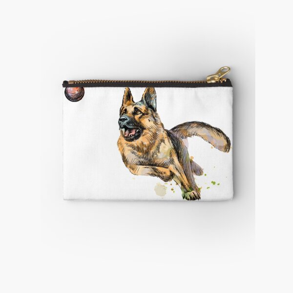 Item preview, Watercolour German Shepherd Playing a Ball designed and sold by DesignVertex.