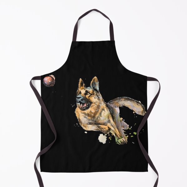 Item preview, Watercolour German Shepherd Playing a Ball designed and sold by DesignVertex.